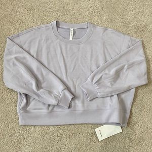 Lululemon oversized cropped crew softstreme (size 14) - lavender